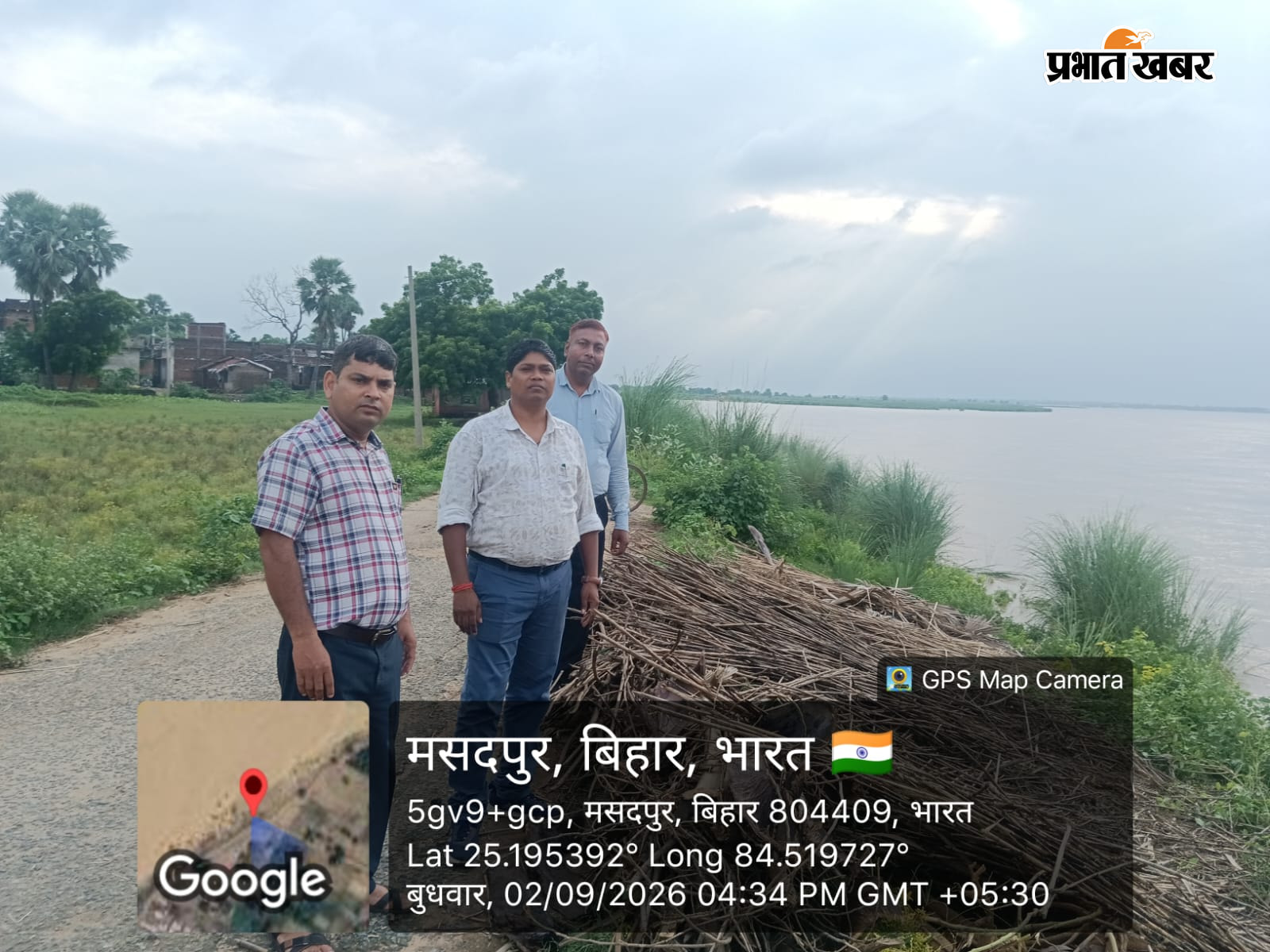 वीडियो एवं सी ओ ने सोन नदी में बढ़ते जल स्तर का लिया जायजा | Prabhat Khabar Network