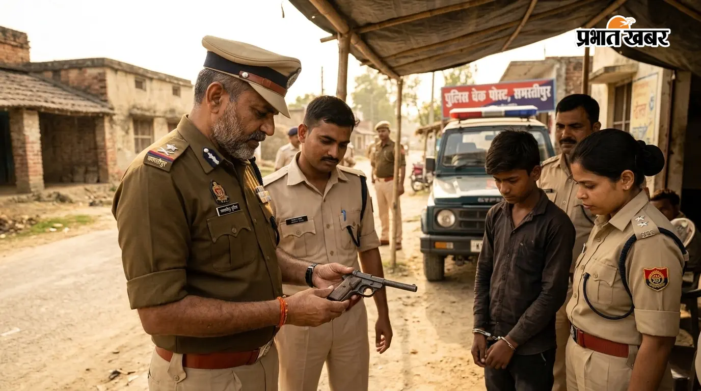 समस्तीपुर पुलिस को मिली बड़ी सफलता, अवैध हथियार के साथ एक विधि विरुद्ध बालक पकड़ाया