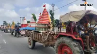 सिमरी बख्तियारपुर से 216 फीट लंबी विशाल कांवर रवाना, बोल-बम के जयकारों से गूंजा इलाका