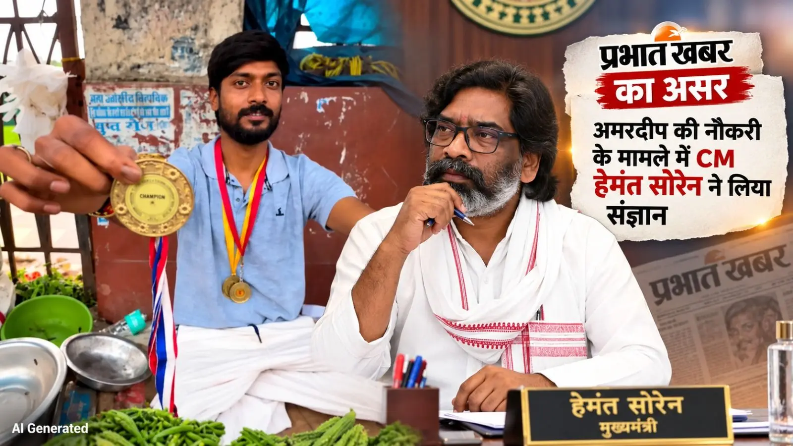 प्रभात खबर का असर: अमरदीप की नौकरी के मामले में CM हेमंत सोरेन ने लिया संज्ञान, थ्रोबॉल की मान्यता बनी अड़चन