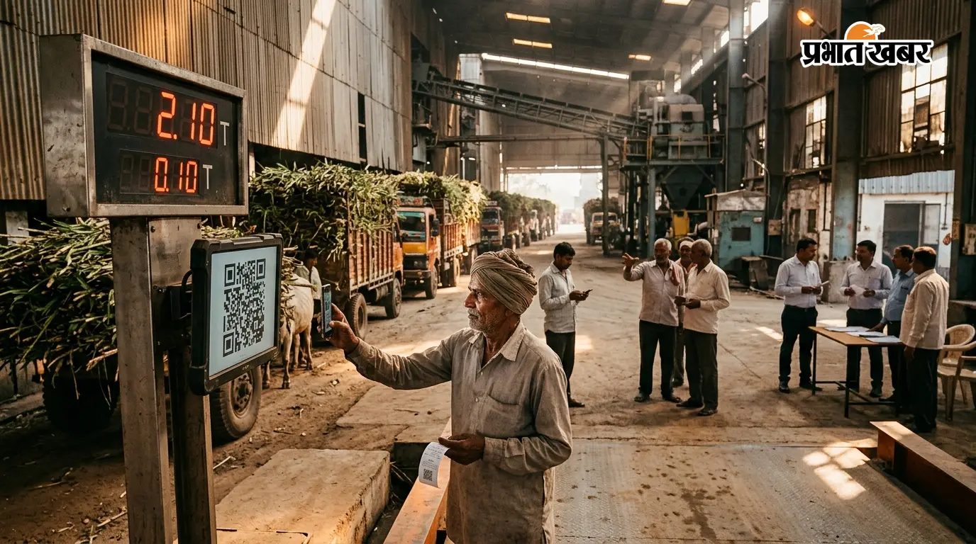 रीगा चीनी मिल में मानवरहित कांटे से होगी गन्ने की तौल: किसानों को मिलेगा डिजिटल क्यूआर टोकन, 12 सूत्री मांगों पर वार्ता