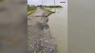 कोसी कटाव से रसलपुर-महुआ चाही-बाला सड़क पर मंडरा रहा खतरा, कभी भी नदी में समा सकता है हिस्सा