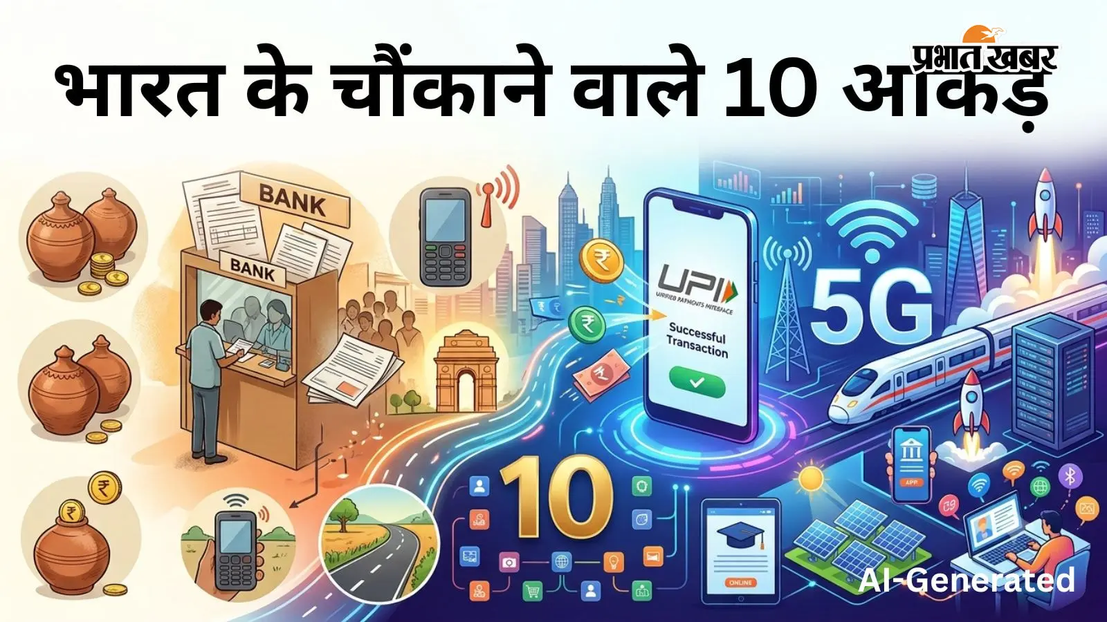 भारत के बारे में ये 10 आंकड़े आपको चौंका देंगे, UPI से 5G तक जानिए कितनी बदल गई देश की तस्वीर