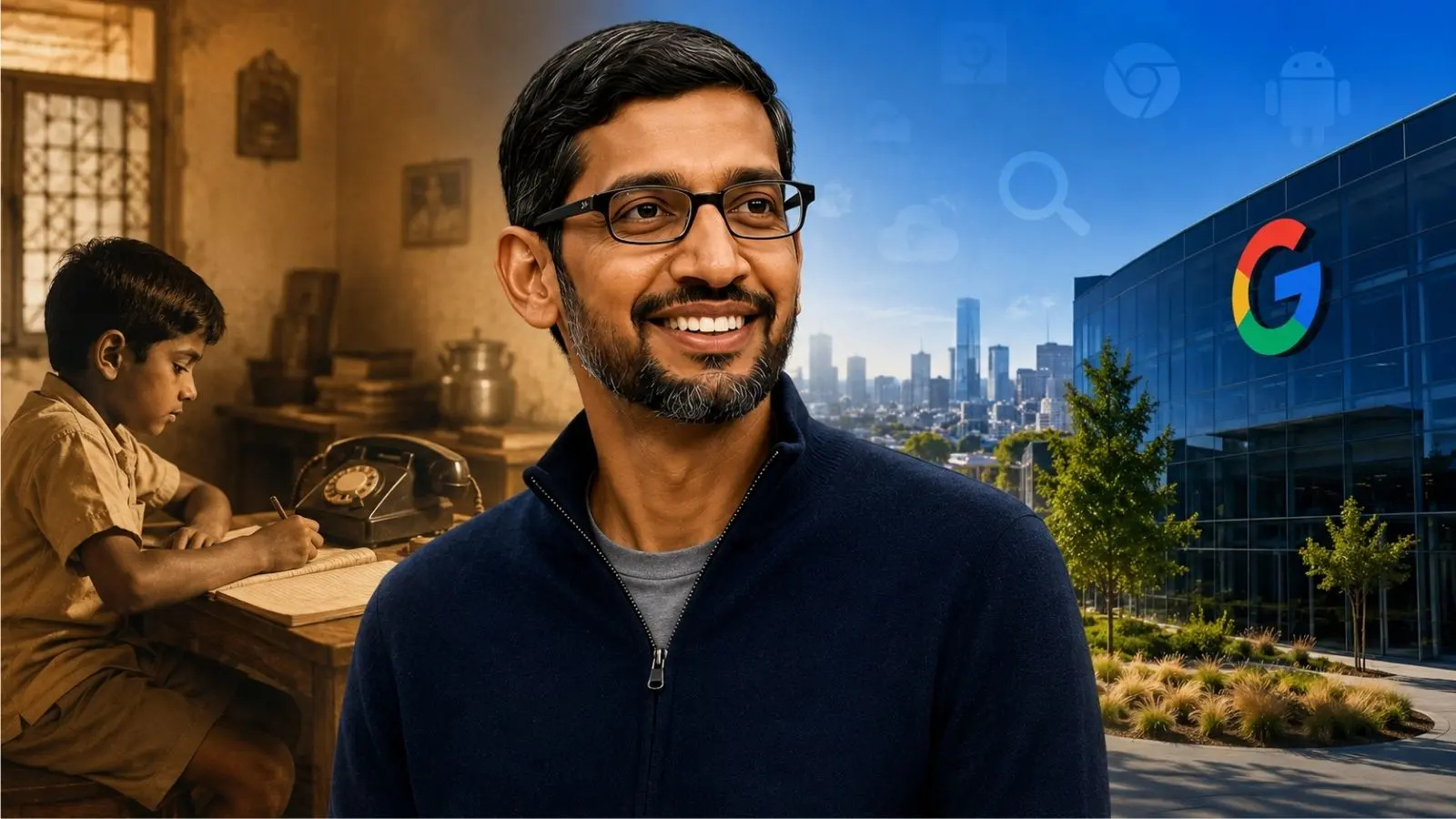 कभी पड़ोसियों के साथ शेयर करते थे एक फोन, आज Google के CEO हैं सुंदर पिचाई, जानिए कैसे पहुंचे चेन्नई से सिलिकॉन वैली तक