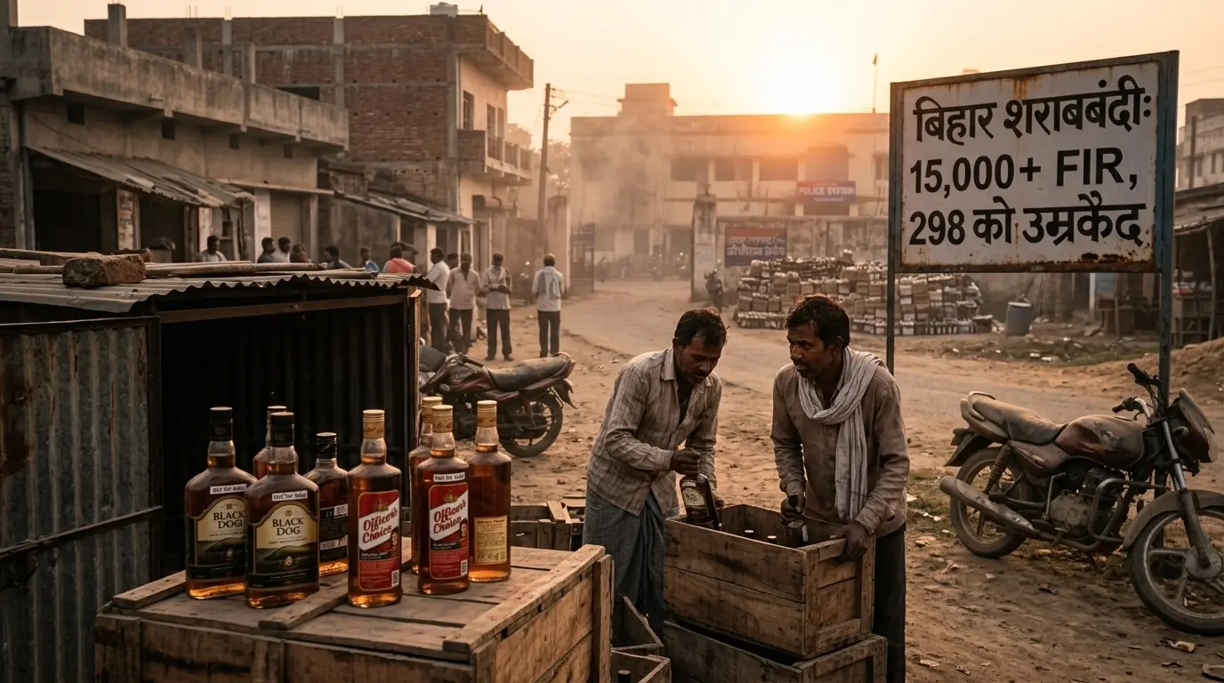 शराबबंदी कानून की जमीनी हकीकत: 15 हजार से अधिक एफआईआर और 298 को उम्रकैद, फिर भी फल-फूल रहा सिंडिकेट