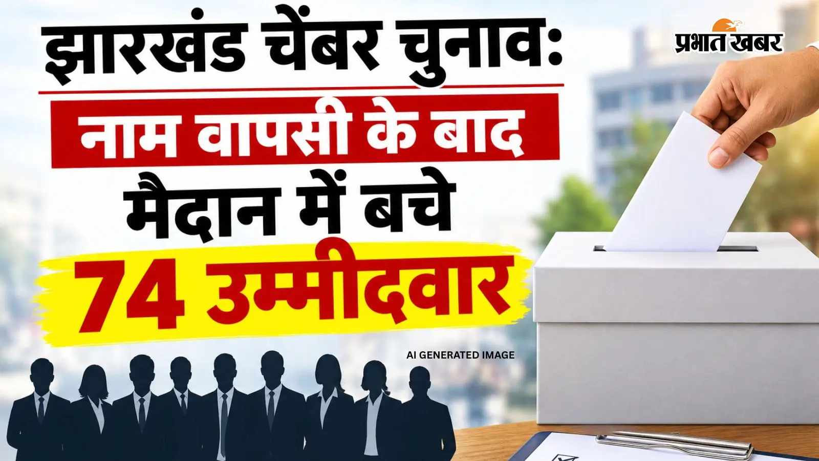 झारखंड चेंबर चुनाव: नाम वापसी के बाद मैदान में बचे 74 उम्मीदवार