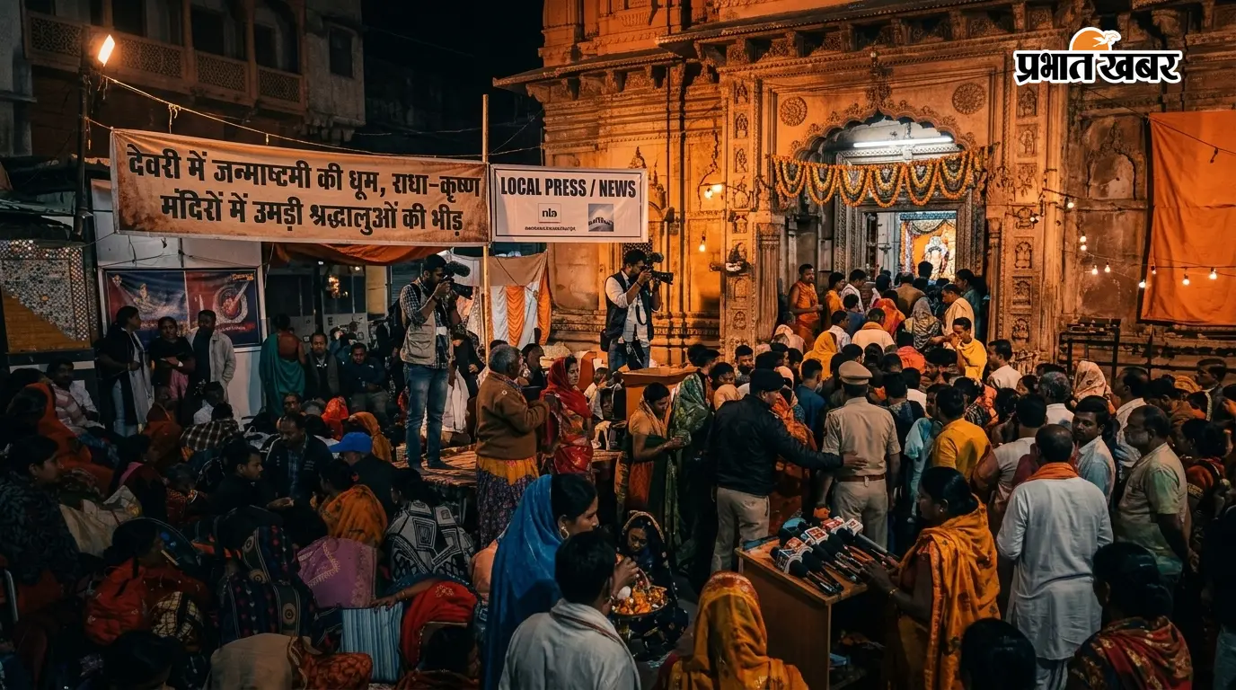देवरी में जन्माष्टमी की धूम, राधा-कृष्ण मंदिरों में उमड़ी श्रद्धालुओं की भीड़