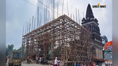 102वें साल में और भव्य होगी अमड़ापाड़ा की दुर्गापूजा, 5500 वर्गफुट में आकार ले रहा महलनुमा पंडाल