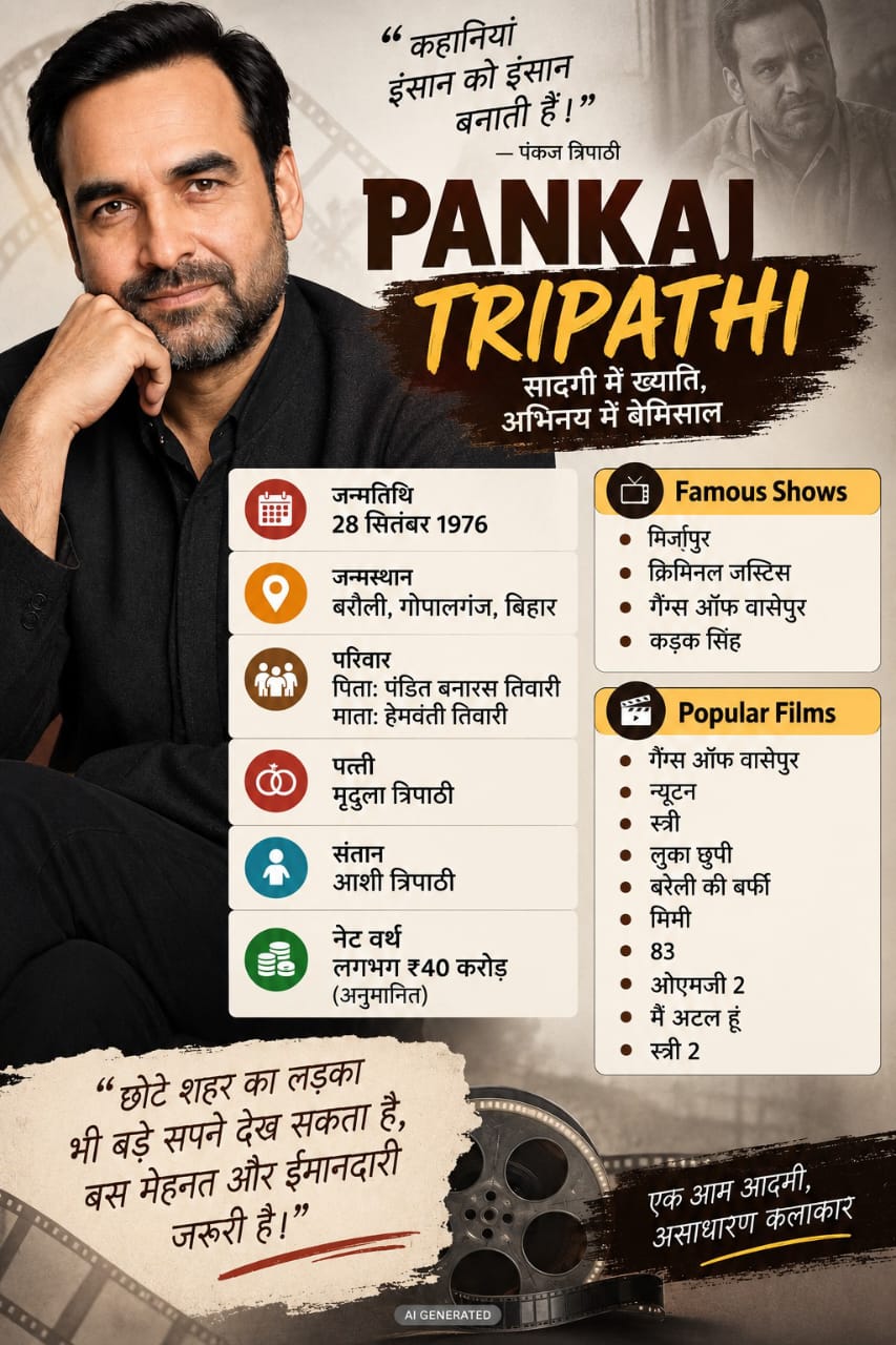 पंकज त्रिपाठी की जीवनी