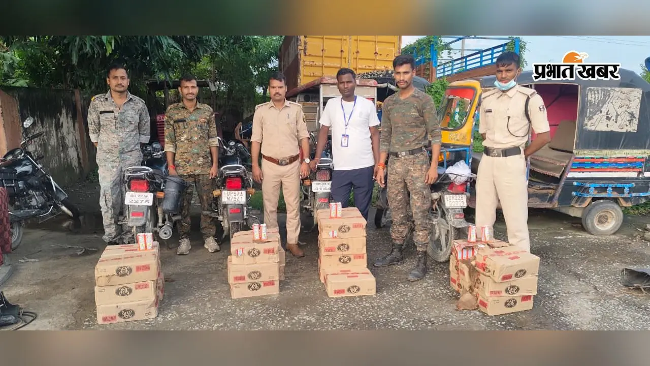 गोपालगंज में 402 लीटर शराब बरामद, पांच तस्कर गिरफ्तार; चार बाइक जब्त