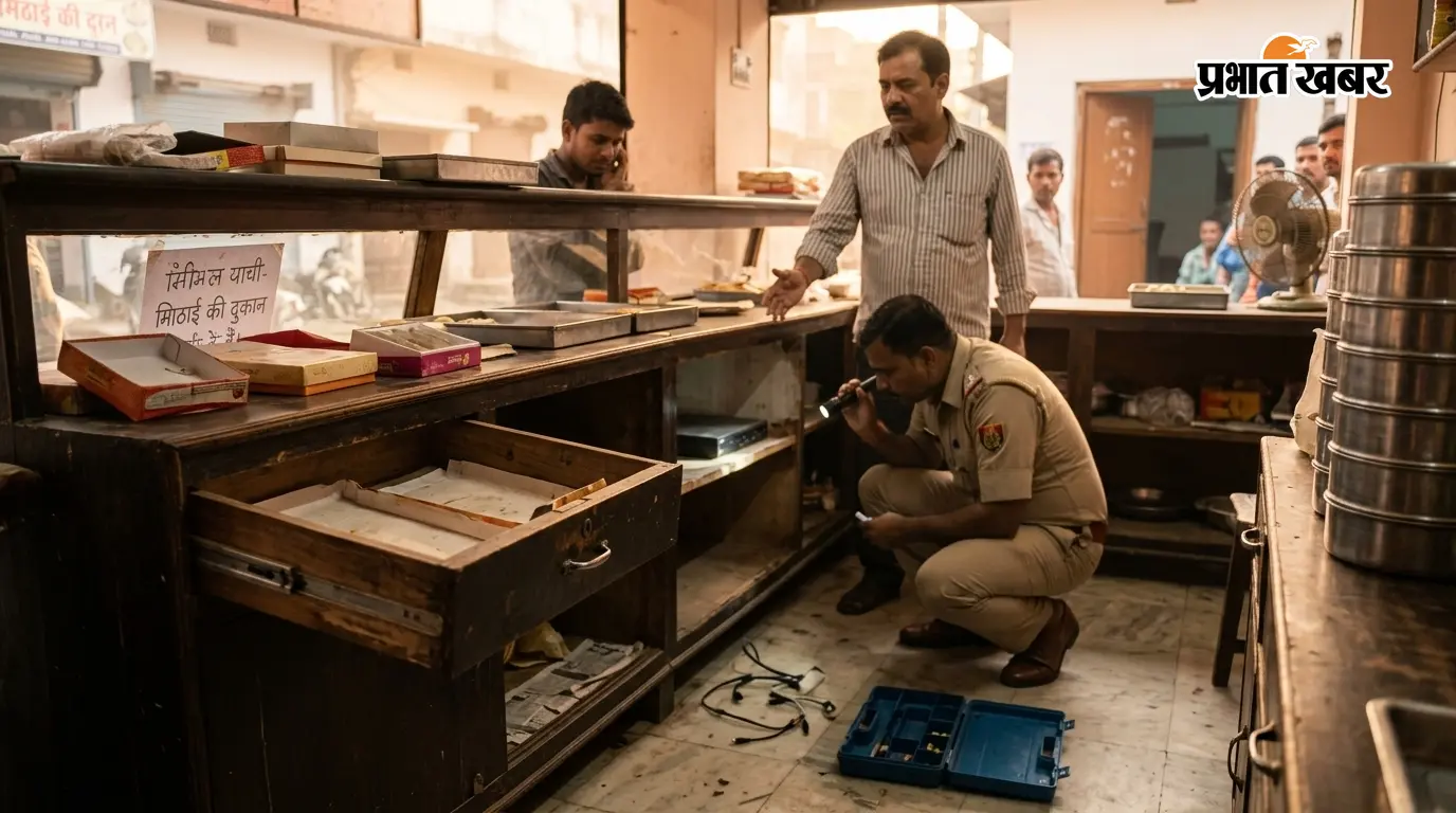 मुजफ्फरपुर में मिठाई दुकान से 60 हजार की चोरी, CCTV का DBR भी ले गए चोर