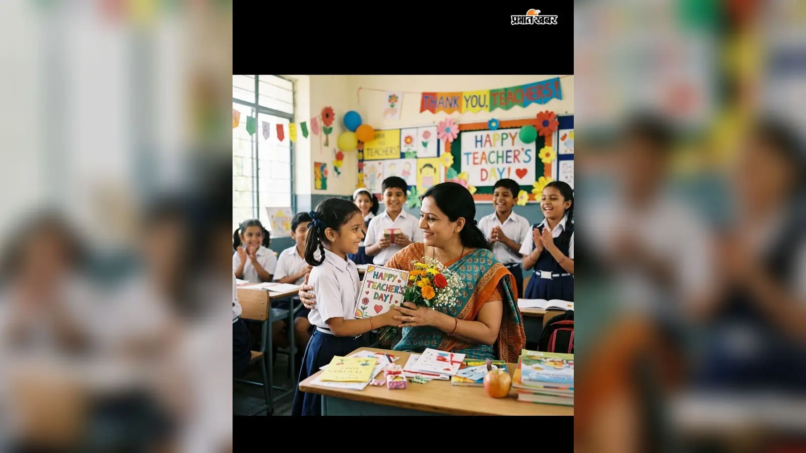 शिक्षक दिवस पर सजा स्कूल-कॉलेज और कोचिंग का परिसर, गुरुजनों के सम्मान में झूमे छात्र