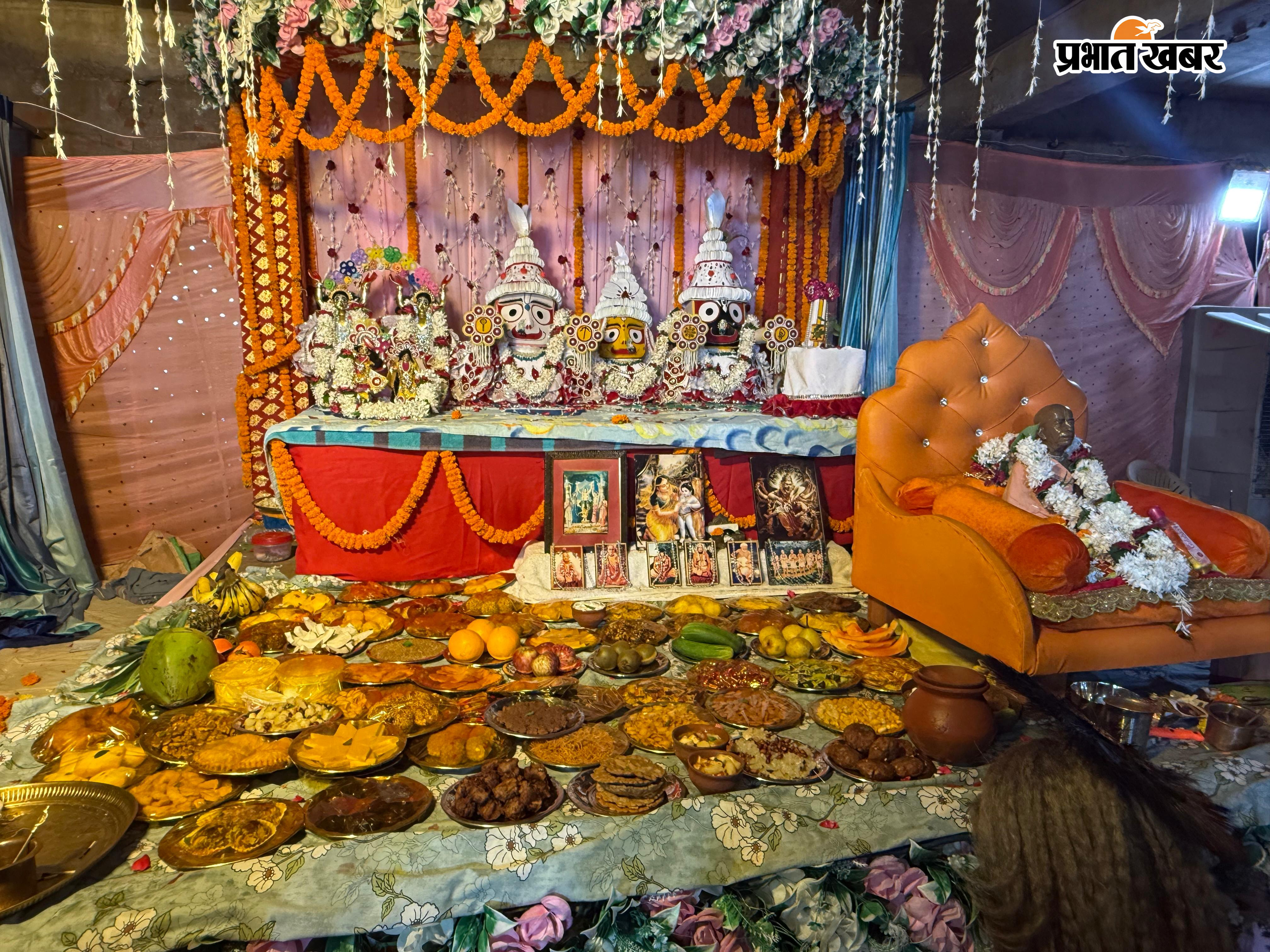 इस्कॉन मंदिर में जन्माष्टमी पर लगाए गए 56 प्रकार के भोग | Prabhat Khabar Network