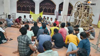 गोपीकांदर में दुर्गापूजा की तैयारी: 40 हजार की लागत से सजेगी मां दुर्गा की प्रतिमा