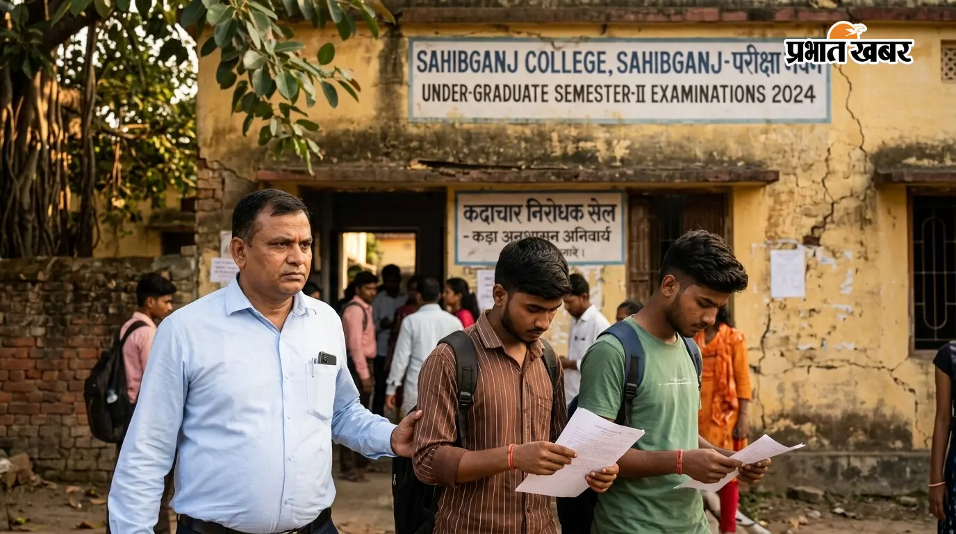 साहिबगंज में यूजी सेमेस्टर-2 की परीक्षा के दौरान कदाचार, दो छात्र निष्कासित