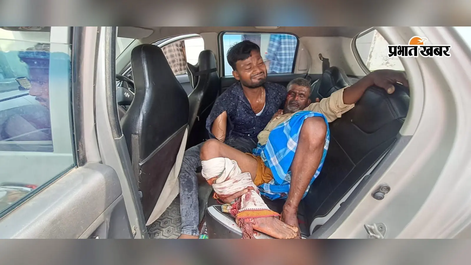 ईसराइन कला नहर के सामने सड़क दुघर्टना में दो लोग गंभीर रूप से घायल