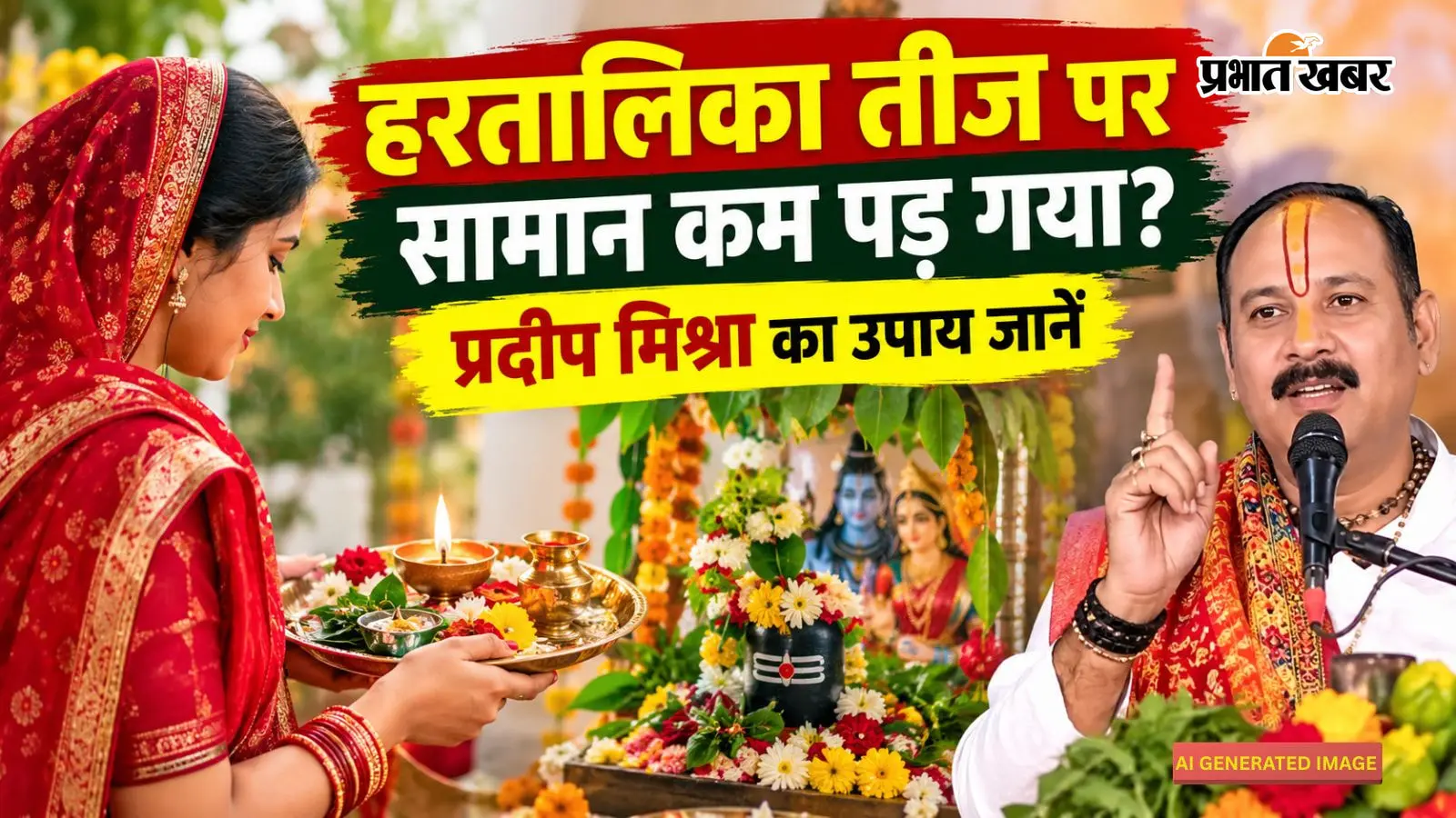 Pradeep Mishra Viral Video: हरतालिका तीज की थाली में कम सामान हो तो भी चिंता नहीं, वायरल वीडियो में कथावाचक प्रदीप मिश्रा ने बताया ये उपाय