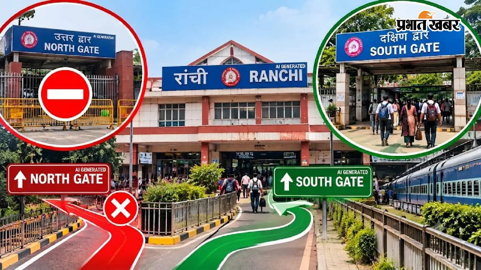 रांची रेलवे स्टेशन का बदलेगा एंट्री-एग्जिट रूट, नॉर्थ गेट होगा बंद; साउथ गेट से शुरू होगी आवाजाही
