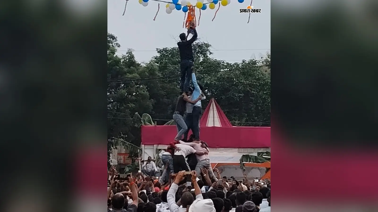 बरही में 50 फीट ऊंची दही-हांडी फोड़कर पडिरमा की गोविंदा टीम ने जीता खिताब