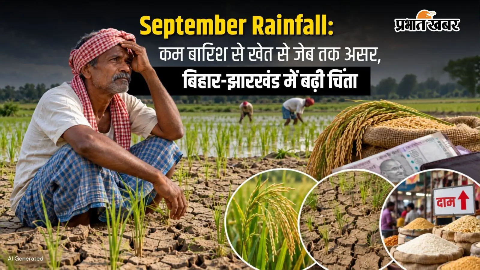 September Rainfall : सितंबर में कम बारिश हुई तो खेत से लेकर आपकी जेब तक पड़ेगा असर, बिहार-झारखंड में किसानों की बढ़ी चिंता