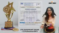 CS Professional AIR 5 Success Story 2026: जिया शशिकांत सागर ने 407 मार्क्स के साथ पाई सफलता, लाॅ की भी कर रहीं पढ़ाई