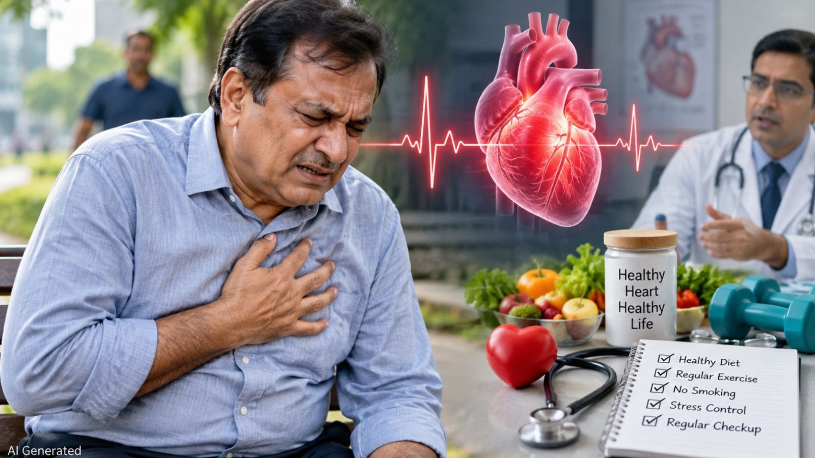 हार्ट मरीज की सांकेतिक तस्वीर , PC - AI