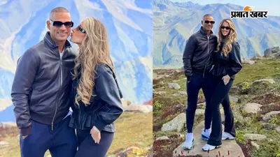 Shikhar Dhawan Kashmir trip: कश्मीर की बर्फीली वादियों में पत्नी सोफी शाइन संग दिखे शिखर धवन