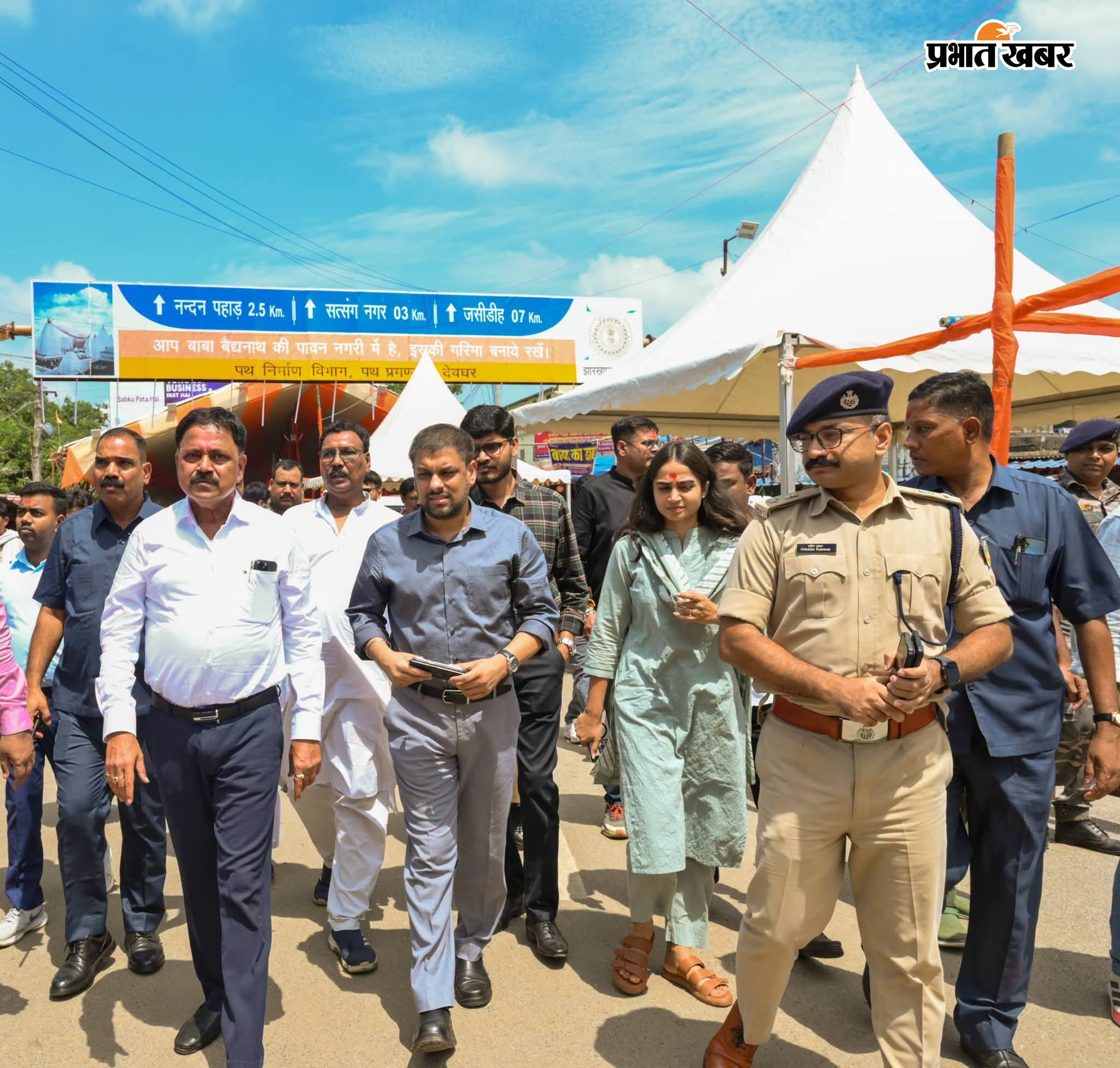 श्रावणी मेला की समीक्षा करते मंत्री सुदिव्य कुमार सोनू श्रावणी मेल से पहले कांवरिया पथ में तीर्थ यात्रियों की सुविधा का जायजा लेते मंत्री | Prabhat Khabar Network