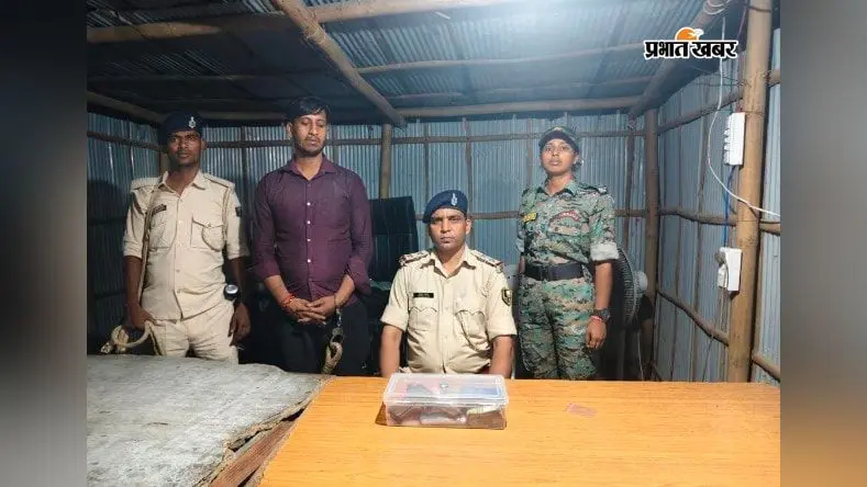कटिहार में 48.47 ग्राम स्मैक और देसी पिस्टल के साथ आरोपी गिरफ्तार, छह कारतूस बरामद
