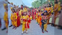 राधा-कृष्ण बनकर सड़कों पर उतरे 175 बच्चे, औरंगाबाद में जहां नजर गई वहीं दिखे कान्हा और राधा