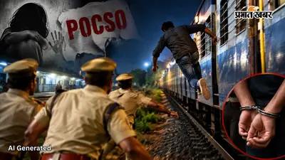 आधी रात चलती ट्रेन से कूदा POCSO आरोपी, पुलिस देखती रह गई, चकमा देकर भागा, 3 पुलिसकर्मियों पर केस