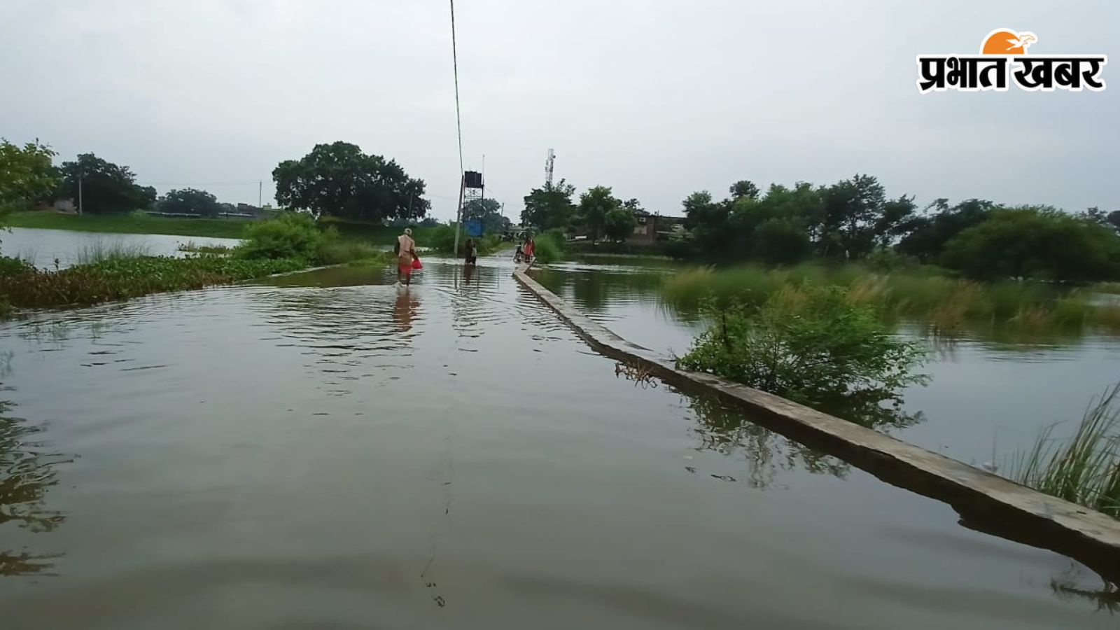 बक्सर में बाढ़ का नजारा