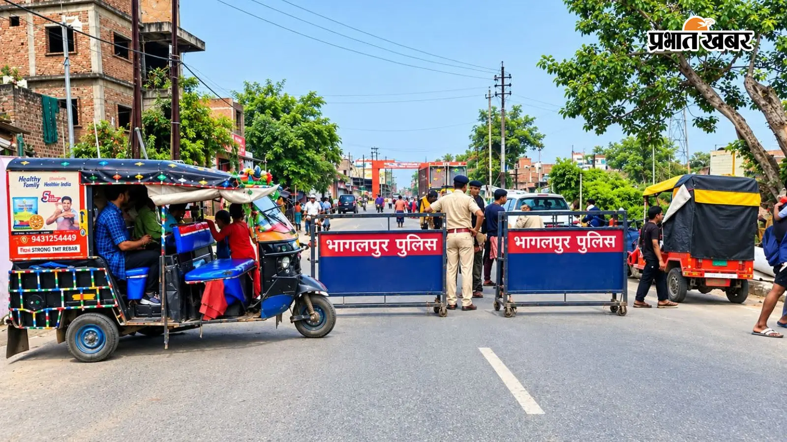 भागलपुर में एनएच-80 पर ढाई फीट पानी का तेज बहाव, दोगच्छी-अकबरनगर रास्ते पर रोक; पुलिस करेगी निगरानी