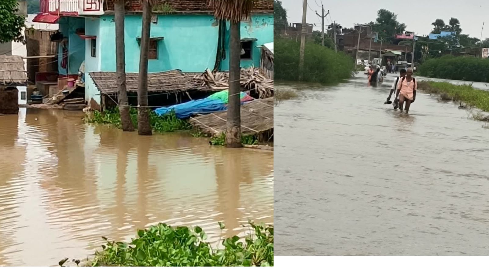 मनेर में बाढ़ का पानी घटने लगा