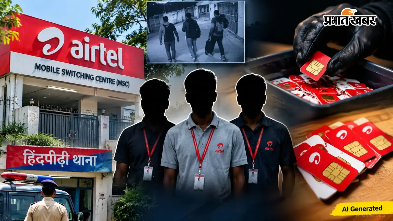 Ranchi में Airtel के एमएससी से 12 कार्ड चोरी, सीसीटीवी में 3 तकनीशियों की गतिविधि संदिग्ध