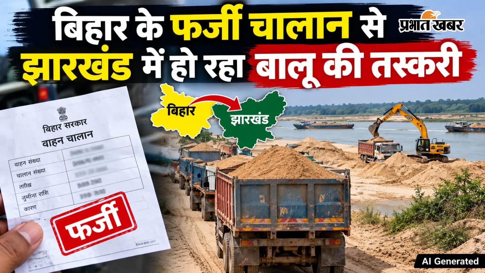 झारखंड में बालू माफिया का नया खेल, बिहार के फर्जी चालान से तस्करी, पलामू DMO के पत्र से खुलासा