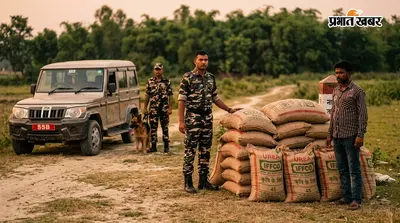 मेजरगंज: भारत-नेपाल सीमा पर एसएसबी की बड़ी कार्रवाई, तस्करी के लिए रखी 45 बोरी यूरिया खाद जब्त