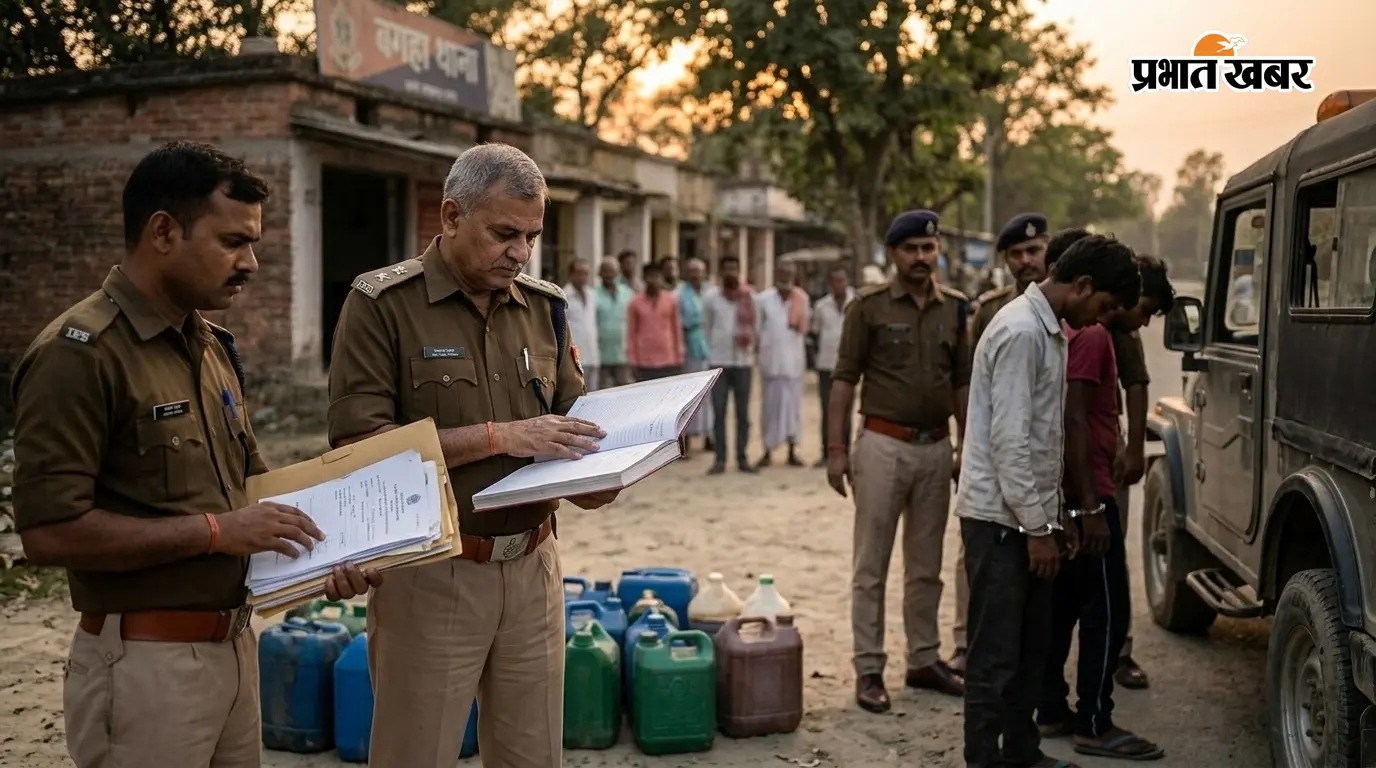 बगहा में अपराधियों पर पुलिस का शिकंजा, शराब से वारंट तक कार्रवाई; 37 वारंट हुए निष्पादित
