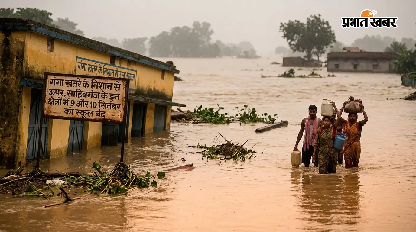 गंगा खतरे के निशान से ऊपर, साहिबगंज के इन क्षेत्रों में 9 और 10 सितंबर को स्कूल बंद