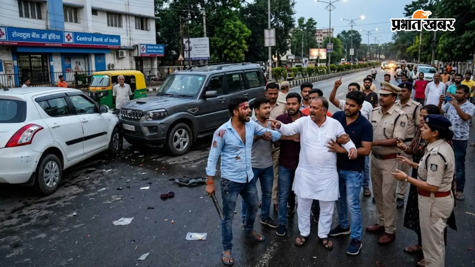 रांची में कार और वाहन की टक्कर के बाद दो पक्ष भिड़े, दोनों पक्षों ने एक-दूसरे पर चेन और नकदी छीनने का लगाया आरोप