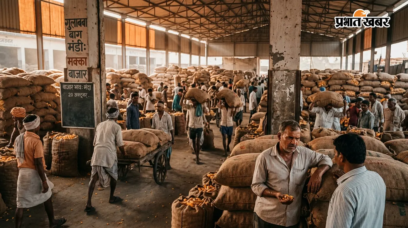 मक्का के भाव गिरे तो भी मंडी में नहीं थमी आवक, 300 गाड़ियों में पहुंचा माल : जानिए आज का रेट