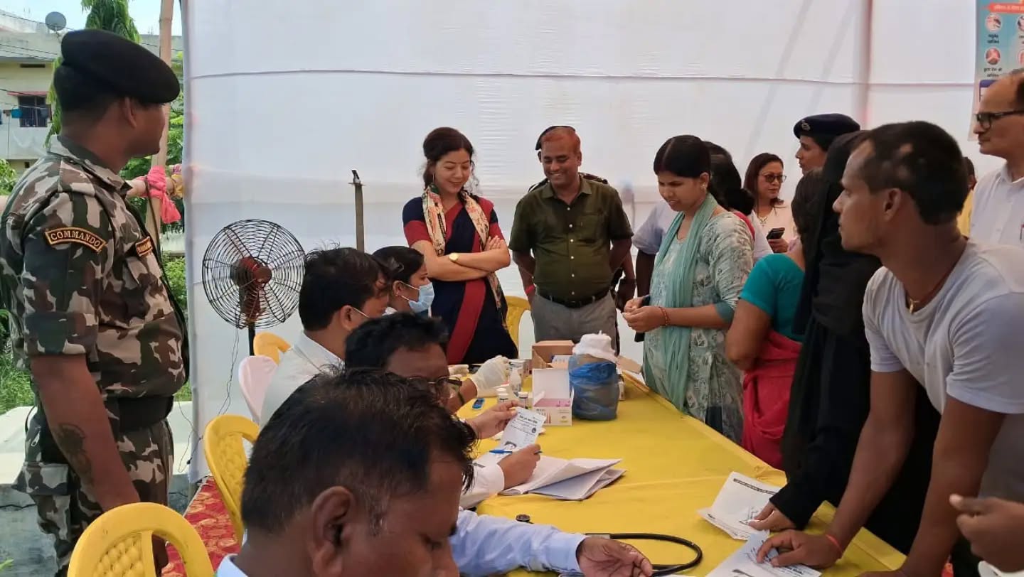 छिरिङ वाई भूटिया स्वास्थ्य शिविर में रही मौजूद