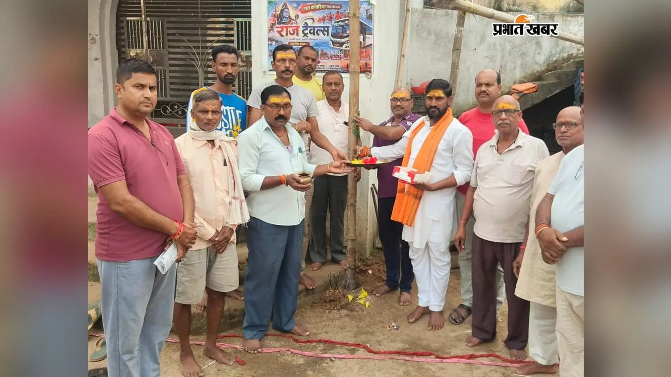 पत्थलगड्डा में दुर्गा पूजा की तैयारी शुरू, भूमि पूजन के साथ पंडाल निर्माण का शुभारंभ