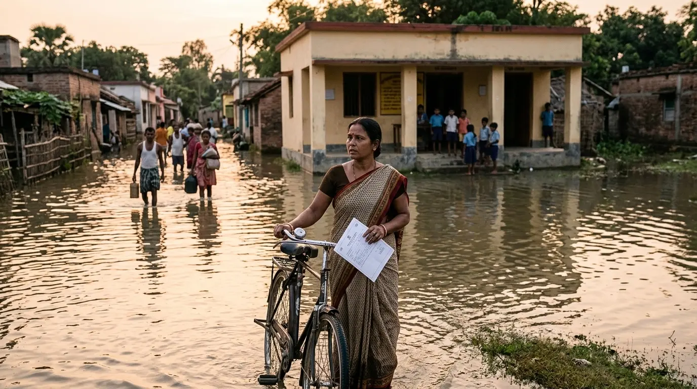 घर बाढ़ में, स्कूल सुरक्षित: शिक्षक जाएं या छुट्टी लें? साहिबगंज में आदेश के बाद भी असमंजस
