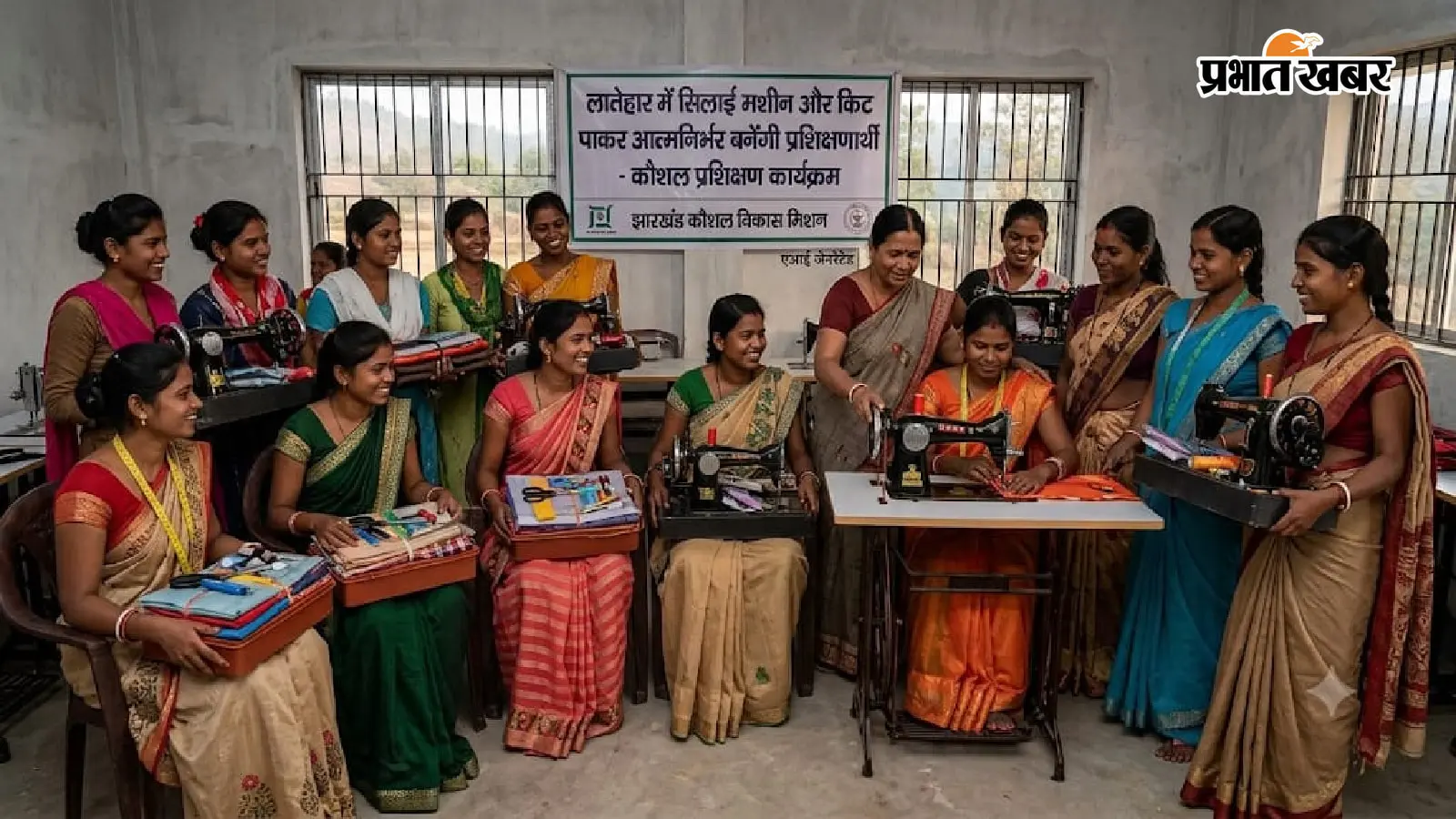 सिलाई मशीन और किट पाकर आत्मनिर्भर बनेंगी प्रशिक्षणार्थी, लातेहार में कौशल प्रशिक्षण का मिला लाभ