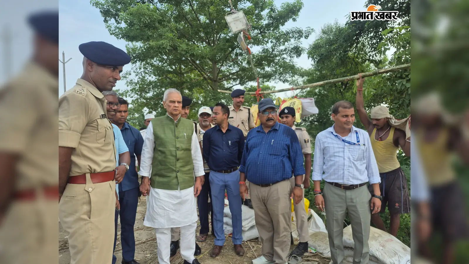 सारण: 48 घंटे में दुरुस्त हुआ माही नदी का क्षतिग्रस्त तटबंध, उपमुख्यमंत्री ने किया निरीक्षण
