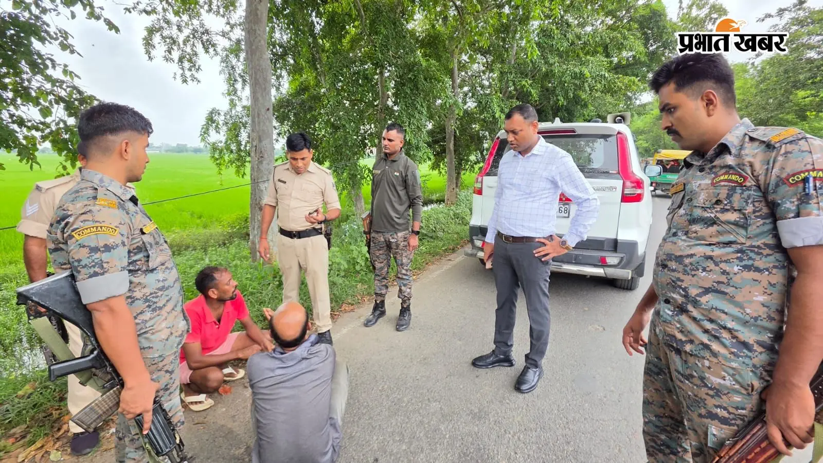 बिक्रमगंज-नटवार मुख्य सड़क पर पकड़ा गया 28 भैंसों से लदा कंटेनर, चालक समेत दो गिरफ्तार