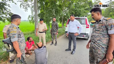 बिक्रमगंज-नटवार मुख्य सड़क पर पकड़ा गया 28 भैंसों से लदा कंटेनर, चालक समेत दो गिरफ्तार