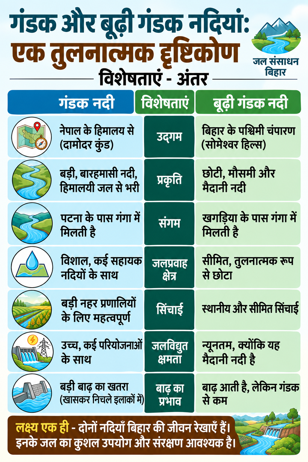गंडक और बूढ़ी गंडक रिवर के बारे में जानकारी (AI Generated Image)