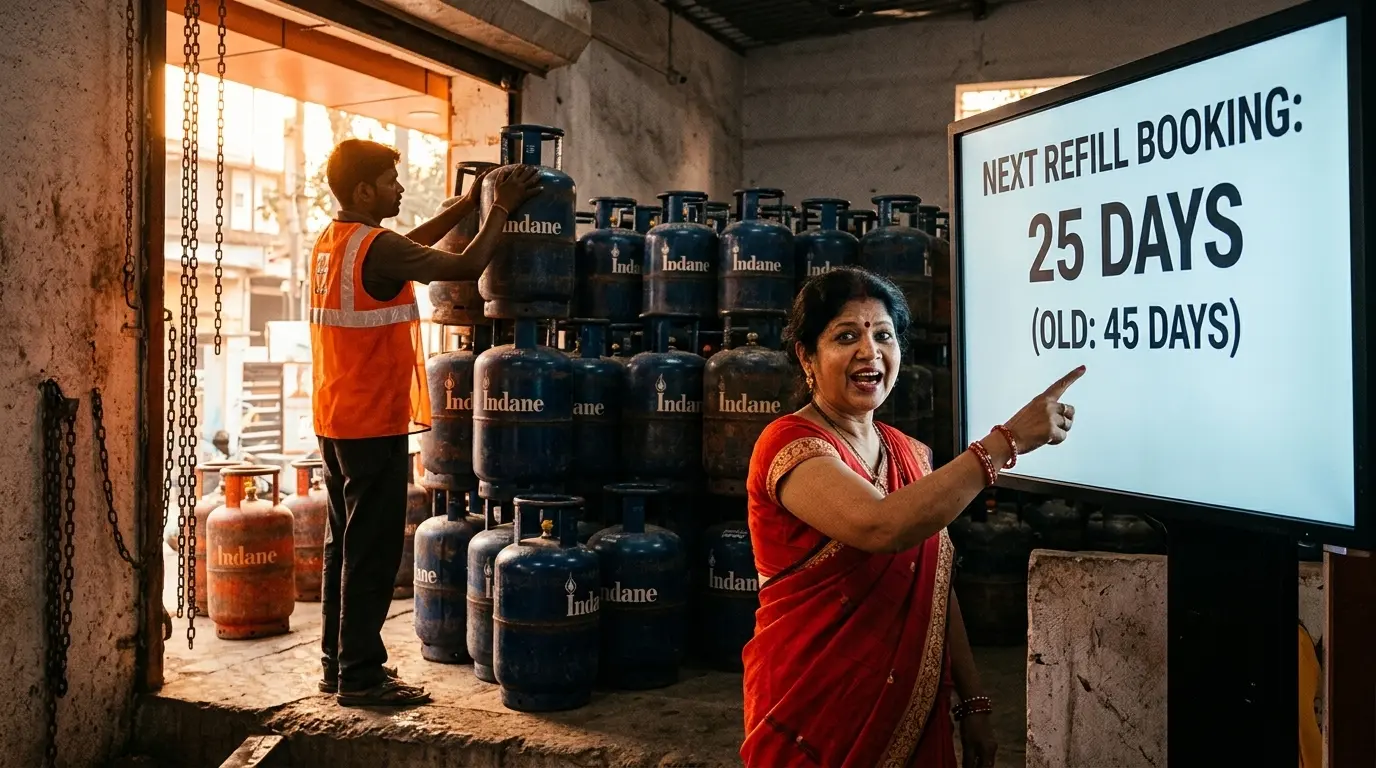 गैस खत्म हुई तो अब 45 दिन का इंतजार नहीं, 25 दिन में ही बुक करा सकेंगे अगला सिलेंडर